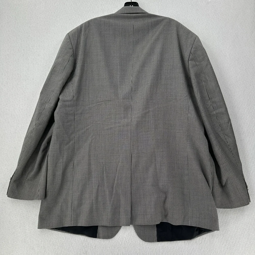 Stafford Plaid Houndstooth Suit Blazer Jacket‎ 48L Pants 41X31 Metal Buttons